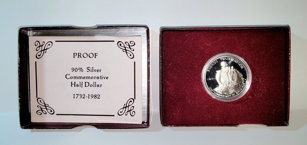 Proof 90% Silver Commemorative Half Dollar 1932-1981