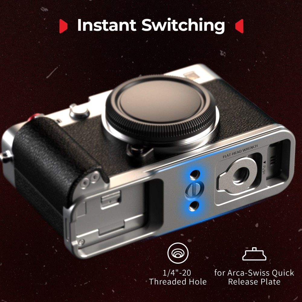 SmallRig X-E5 L-Bracket/Camera Leather Case/Thumb Grip for FUJIFILM X-E5 Camera