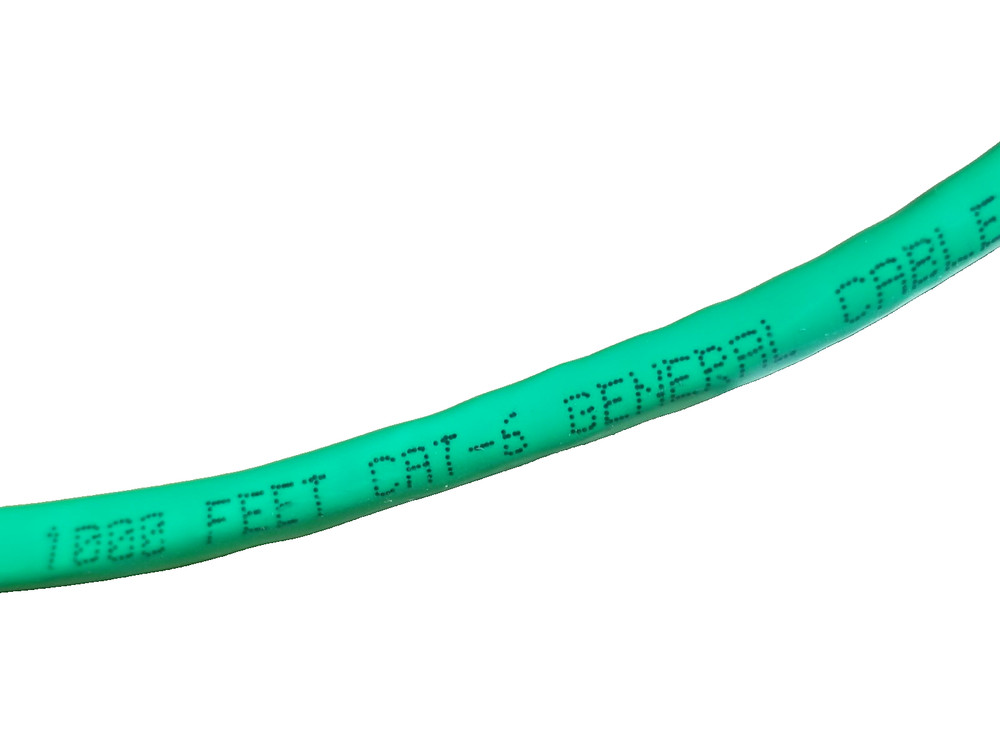 General Cable GenSPEED 6 23/4P Cat6 Network Cable CMP Plenum Green /100ft