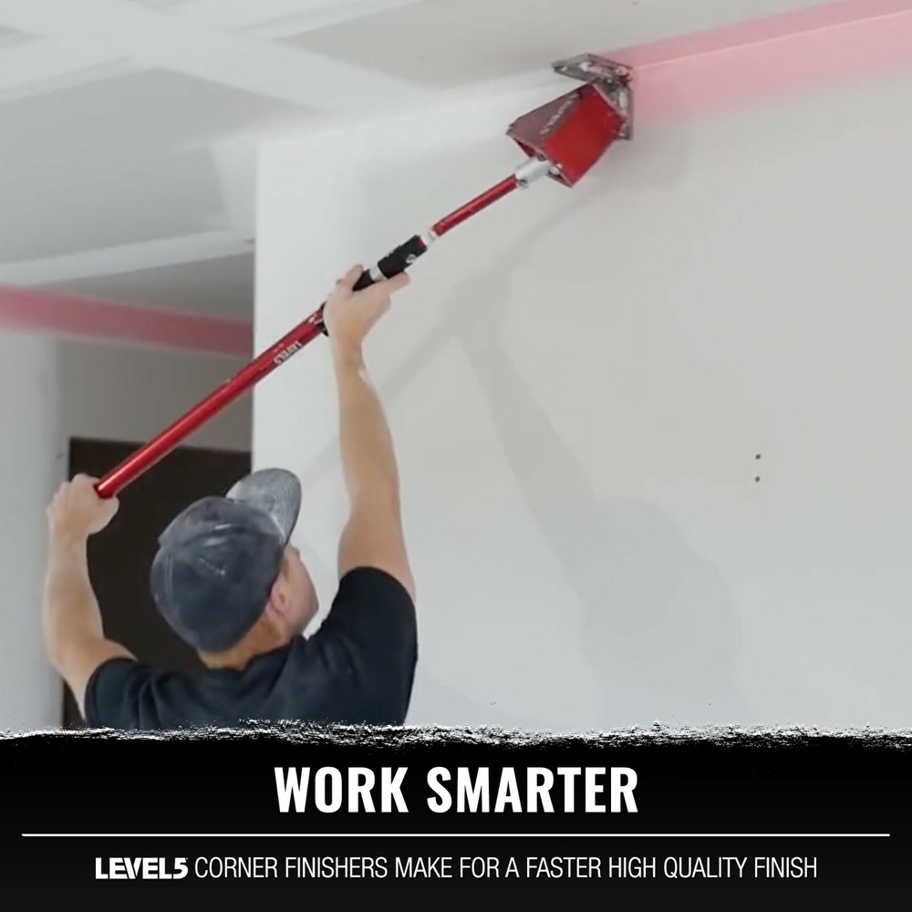 LEVEL5 Drywall Tools - 3" Corner Finisher + Extendable Handle | 4-537