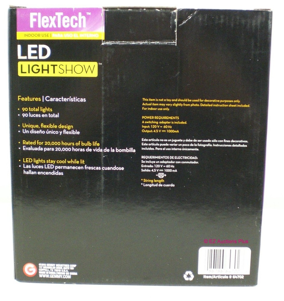 Gemmy Lightshow Halloween 16.5' Orange FlexTech Lights LIGHT EFFECTS