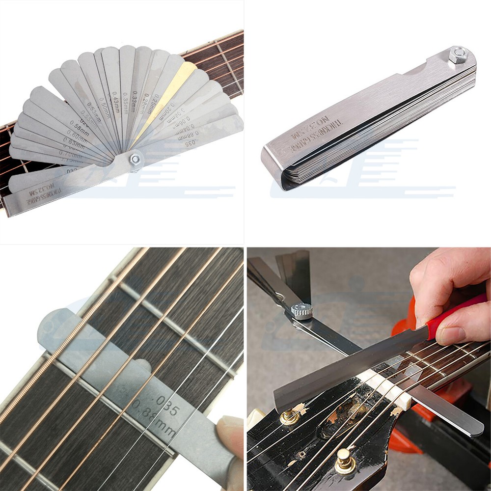Guitar Understring Radius Gauge Notched Gauge String Action Ruler Feeler Gauge