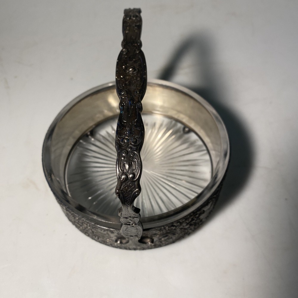 K.S Ornate Condiments Server Dutch Scenes & Handle Footed.