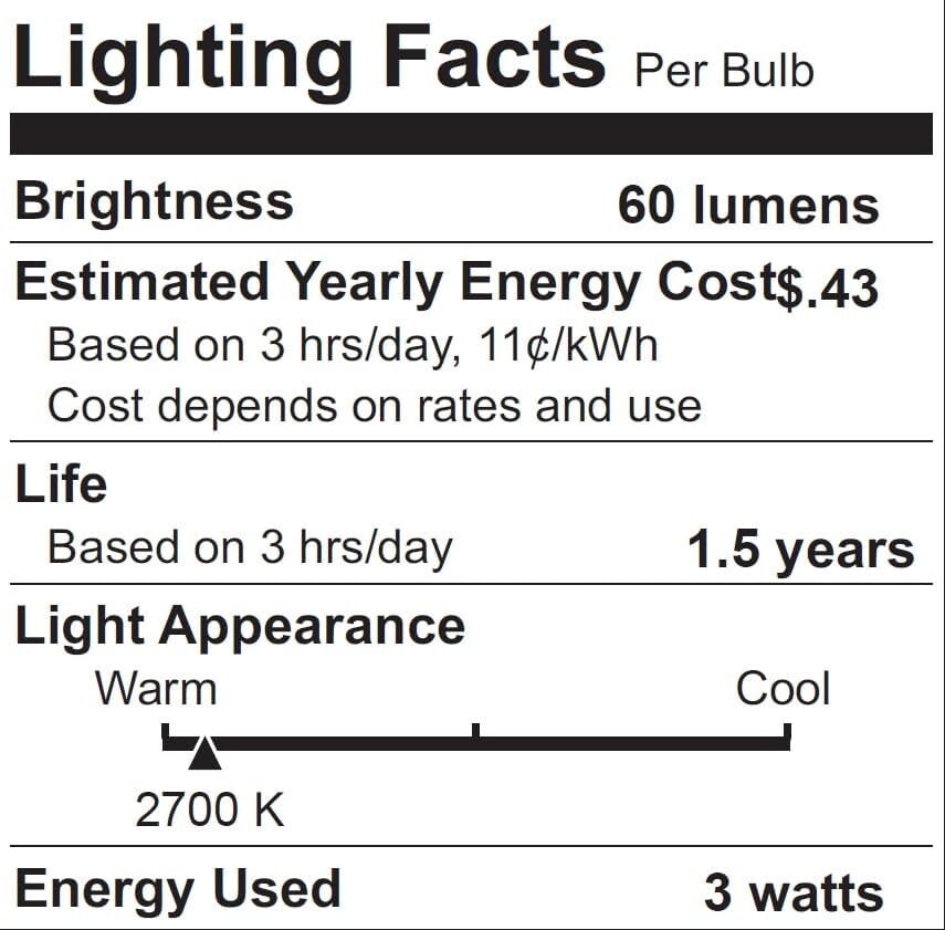 Creative Hobbies® 3W Flicker Flame Light Bulb-Flame Shaped, Stdard Base -10 Pack