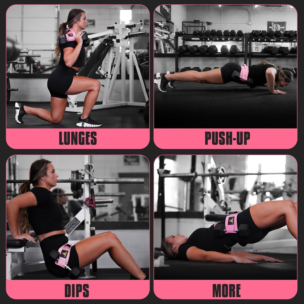 Exercise Hip Thrust Belt Weights Glute Workout Booty Builder Adjustable