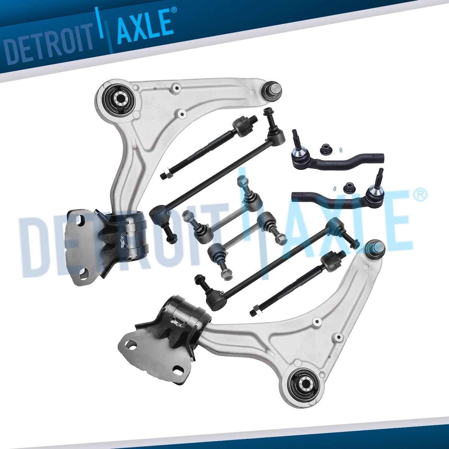 Front Lower Control Arms Tierods Sway Bars for 2013-2020 Ford Fusion Lincoln MKZ