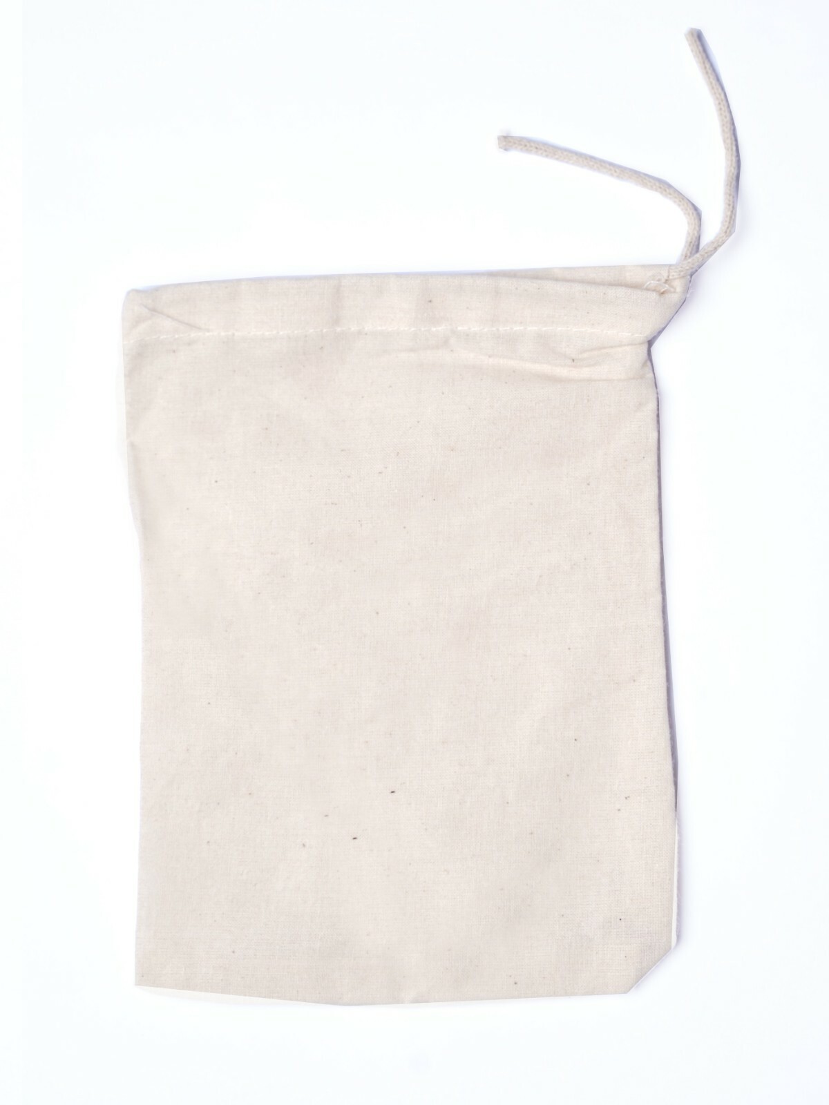 8"x10" Cotton Single Drawstring Muslin Bags (Natural Color)