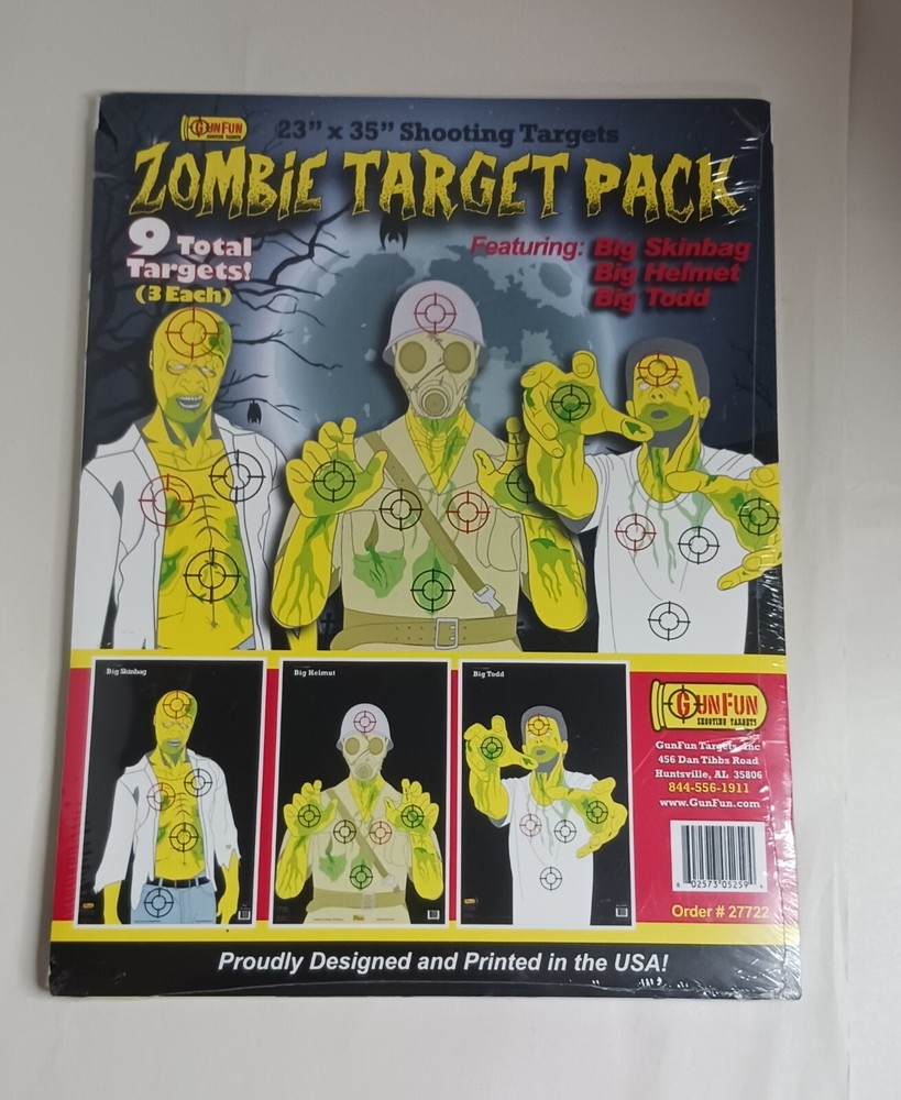 9 Pack 23x35 Zombie Target Pack New Gun Fun Shooting Targets