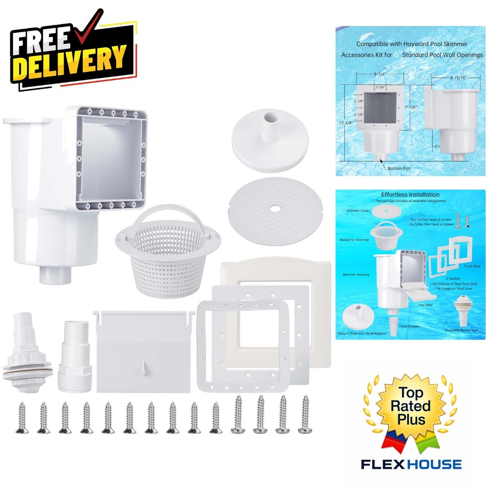 Reliable Above Ground Pool Skimmer - Lightweight, Durable & Includes Accessories
