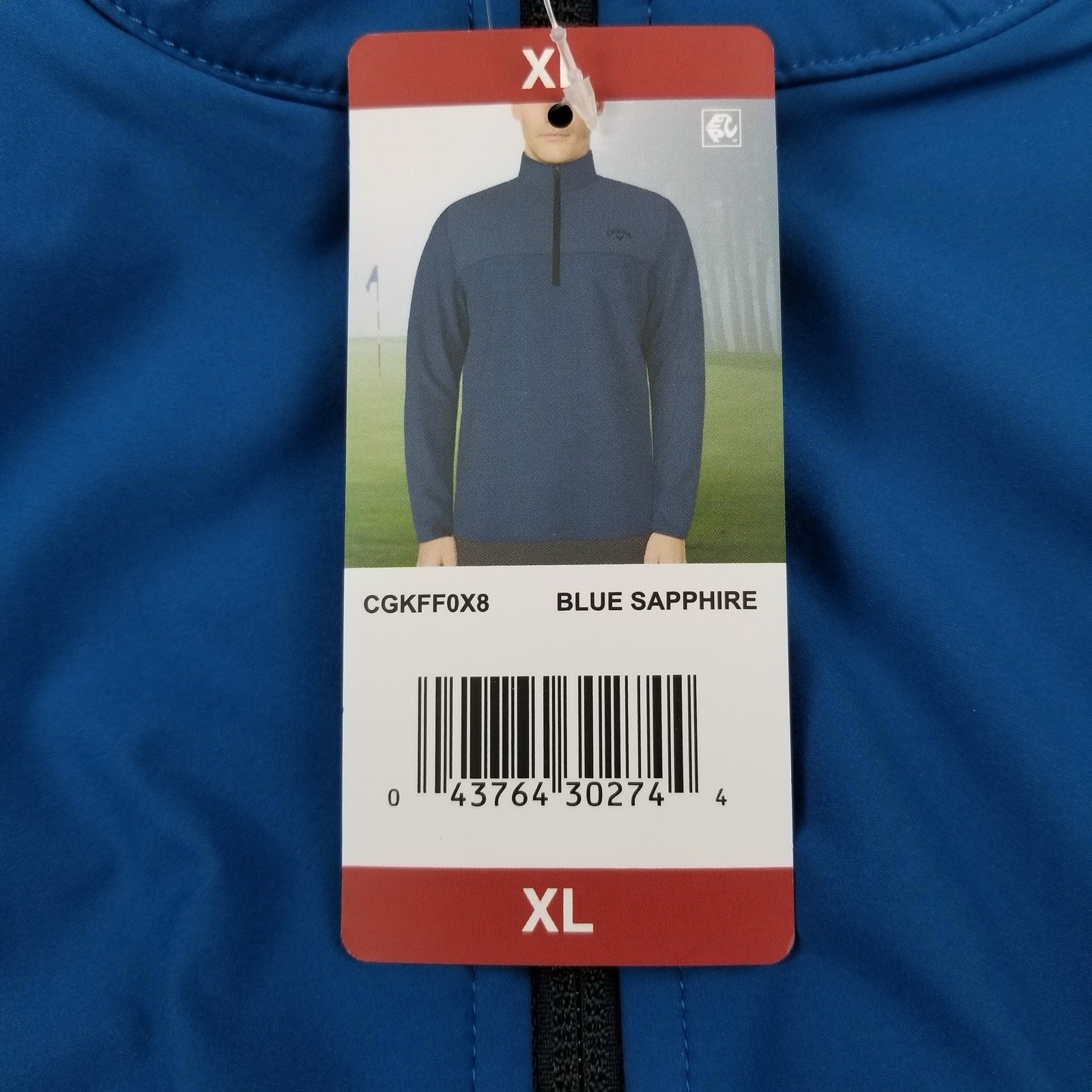 Callaway Opti-Series Men's XL Blue 1/4 Zip Pullover UPF50