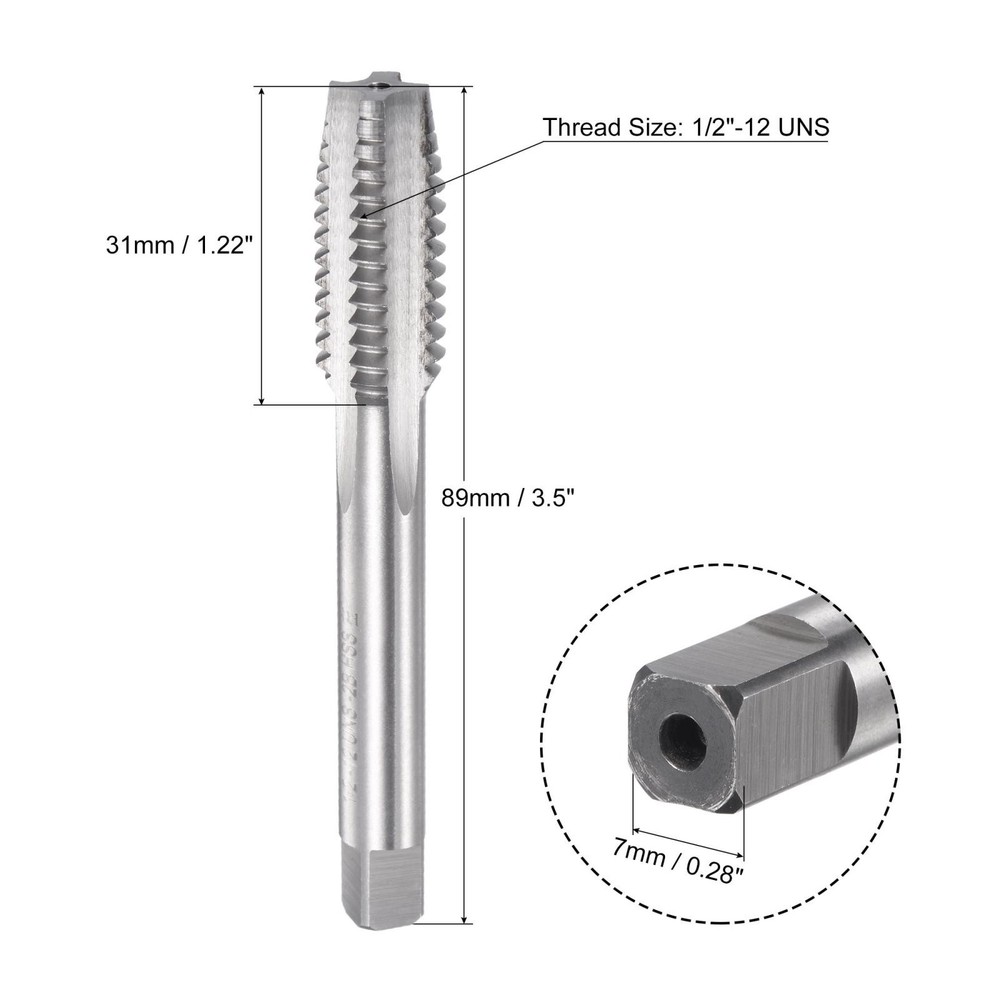 Thread Milling Thread Tapping 1/2"-12 UNS 4 Straight Flute