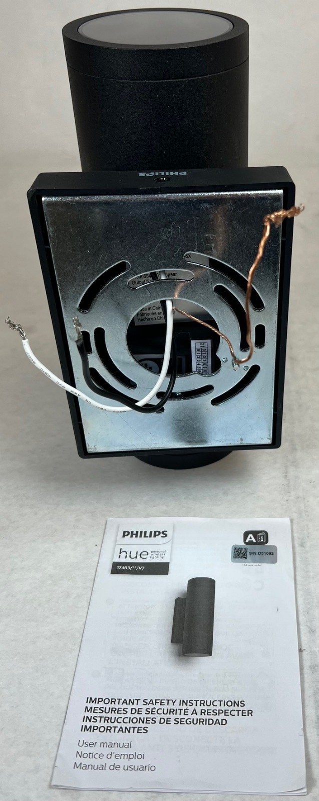 Philips Hue White & Color Ambiance Appear Wall Lantern- DAMAGED - Black