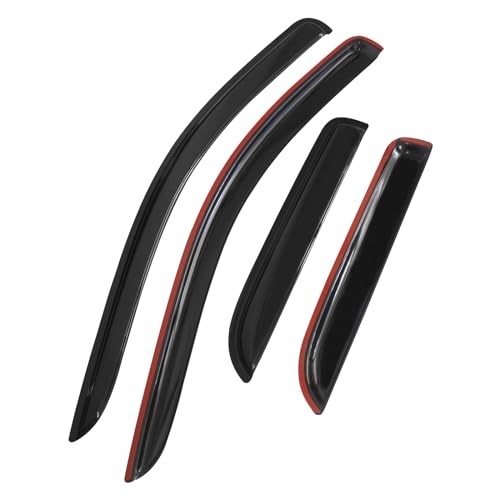 Tape On External Window Visor, Compatible with 2002-2009 Dodge Ram Quad Cab,