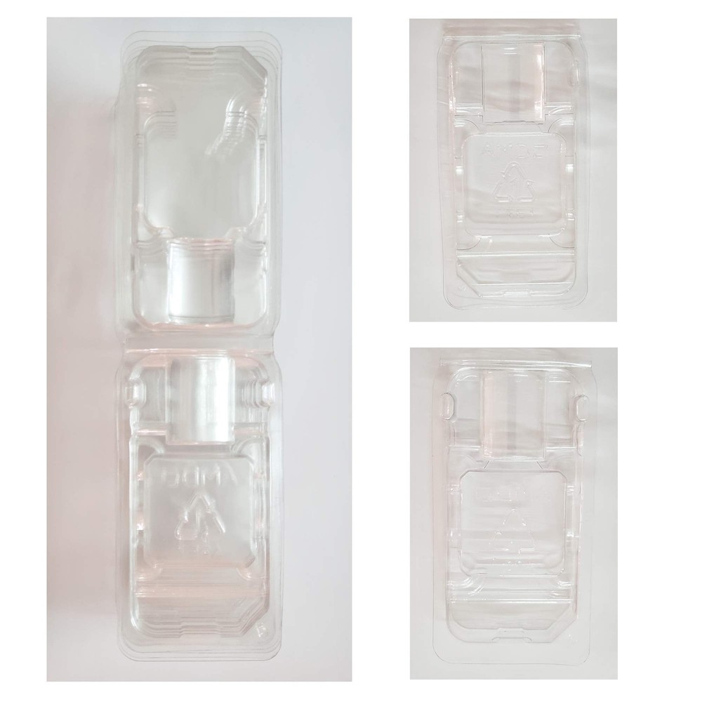 15PCS Computer CPU Case Tray Packaging Clamshell for AMD 938 940 Transparent