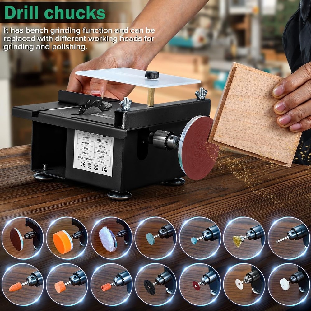 Mini Multi Functional Table Saw, mini Table Saws for Crafts, Portable Mini De...