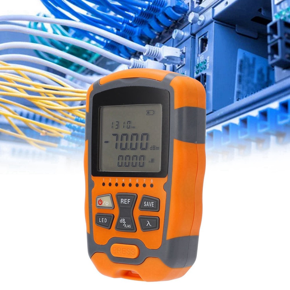 Optical Fiber Cable Tester Multimeter Tool with LED Light Optical Power Meter