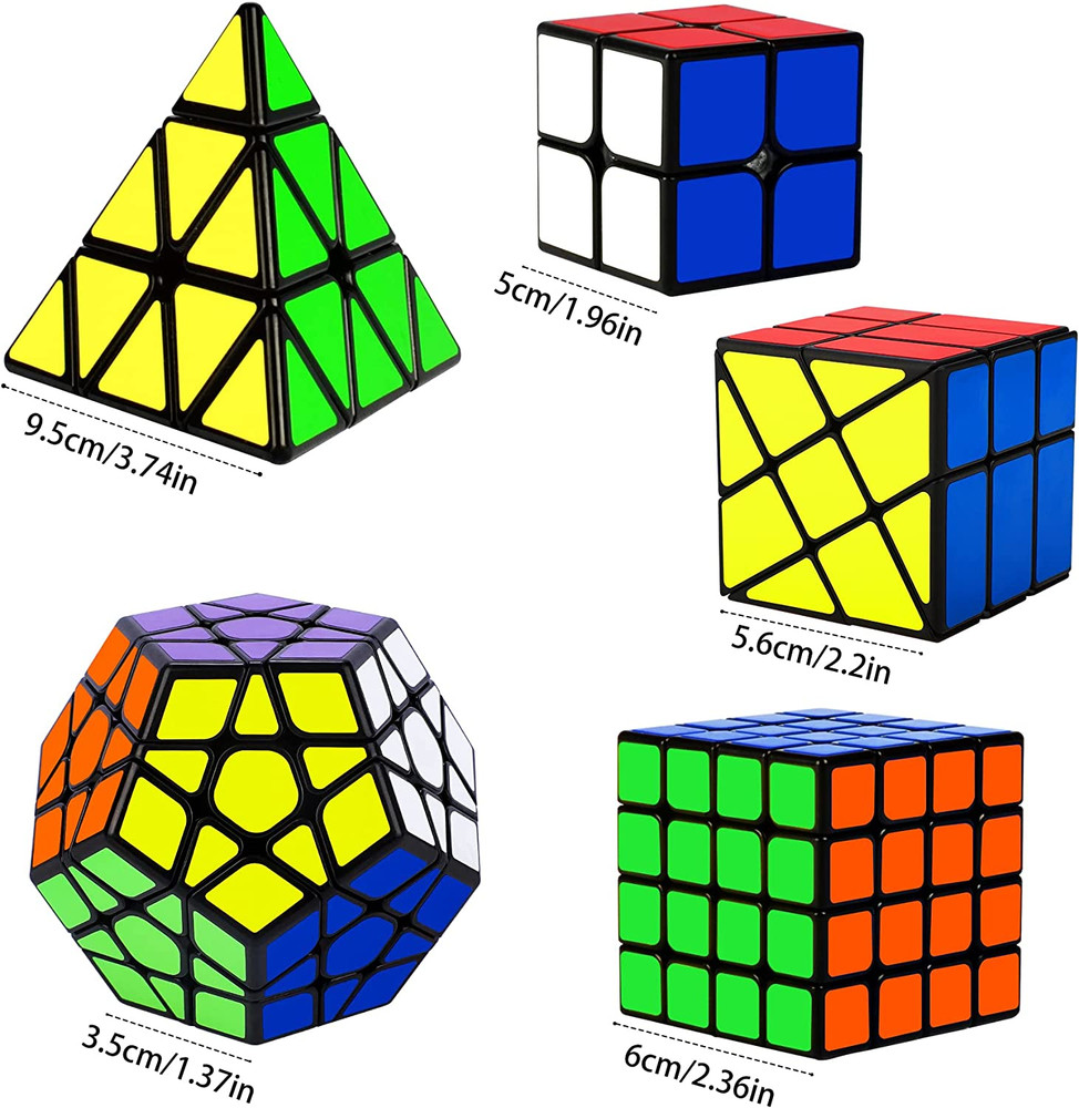 Speed Cube Set, Puzzle Cube, Magic Cube 2X2 4X4 Pyraminx Pyramid Megaminx