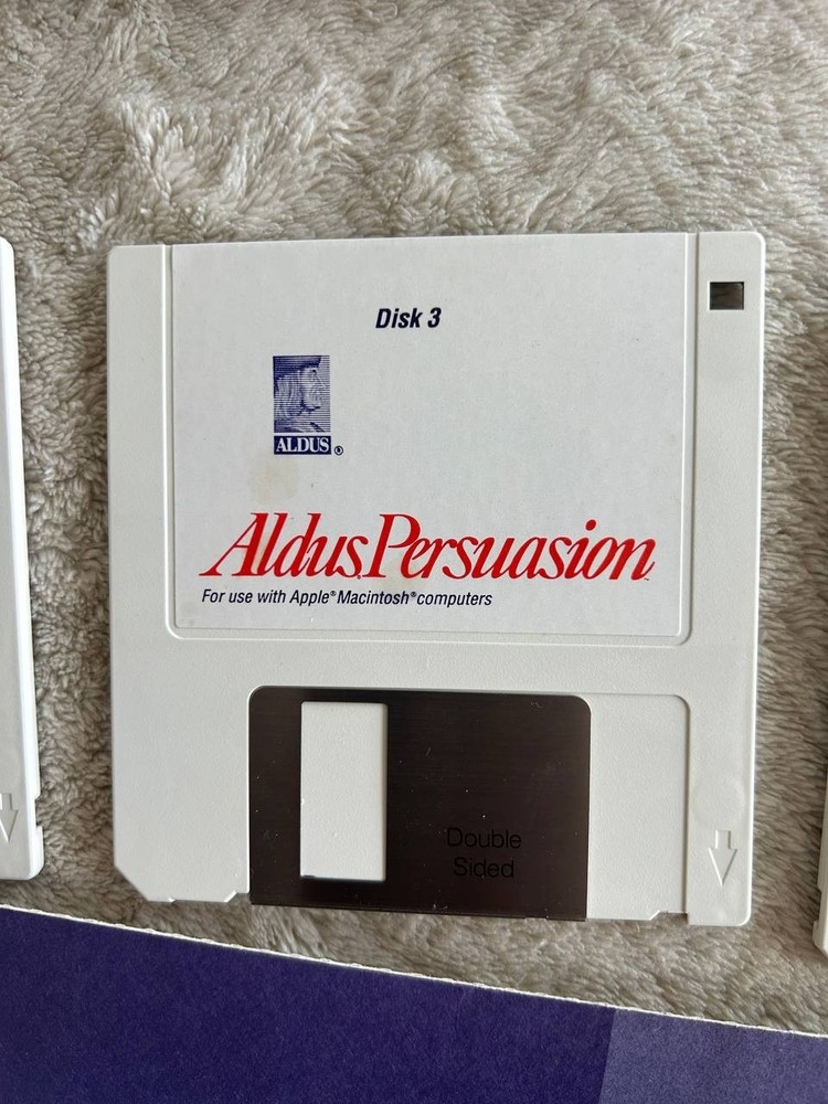 Aldus Persuasion For Macintosh 2.0 Version. Vintage Apple software