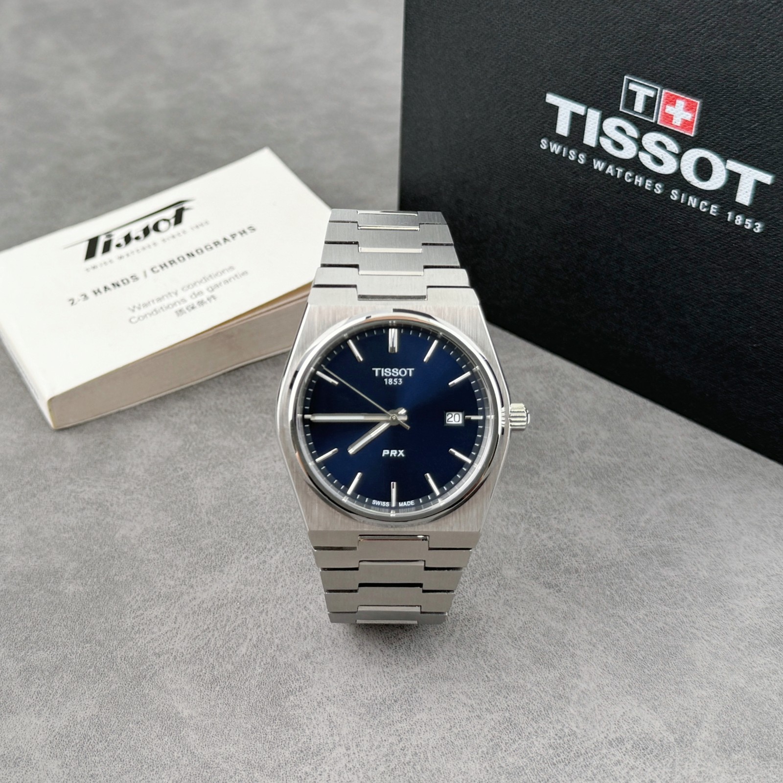 TISSOT PRX 40MM STAINLESS STEEL BLUE DIAL MEN'S WATCH T137.410.11.041.00