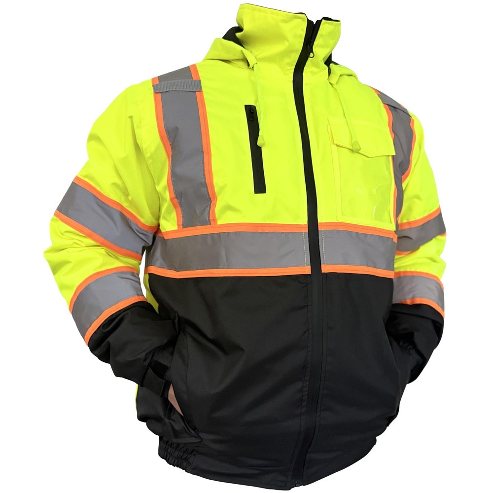 Wuple High Visibility Jacket, Class 3 Waterproof Safety Jacket for Men, Hi Vi...