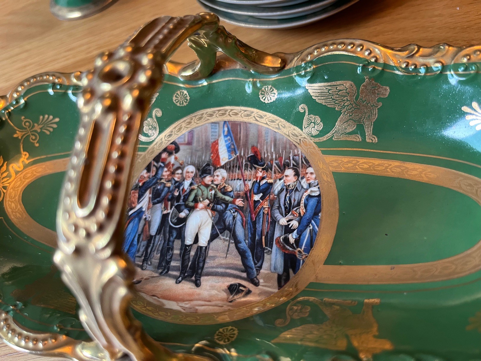 Vintage Royal Vienna Carlsbad Napoleonic Tea Set Service For 6 With Platter