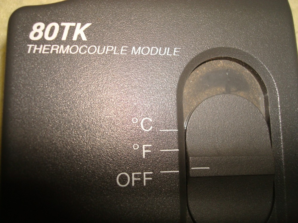 Fluke 80TK Thermocouple Module - Works - Uses 9 volt battery