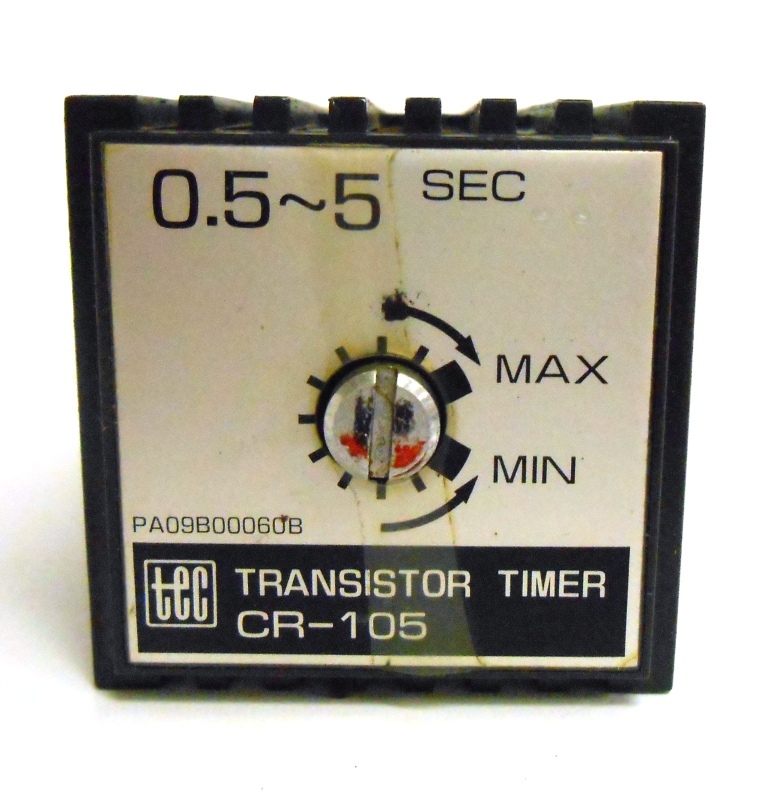 TEC, TRANSISTOR TIMER, MODEL NO. CR-105, 0.5-5 SEC