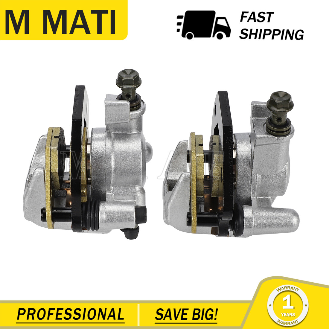 Front Left & Right Brake Calipers For Suzuki QuadRacer 250 LT250R 1985 - 1992