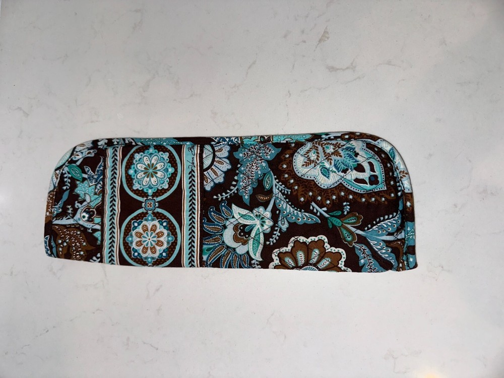 Vera Bradley Curling Iron/Flat Iron Travel Case in Retired Java Blue