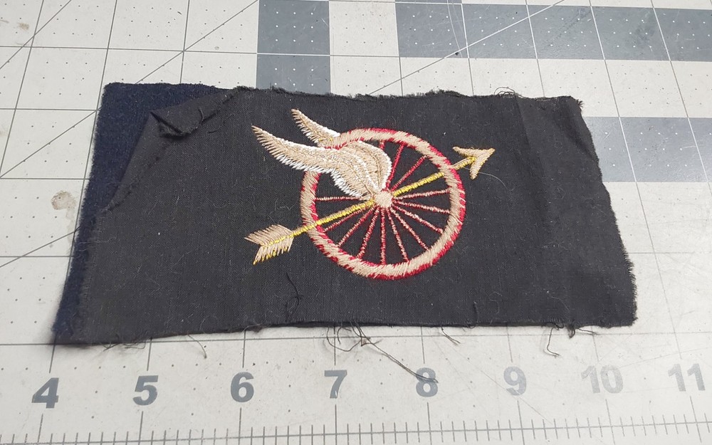 Early Motorcycle Motorized Winged Wheel Large Police Patch