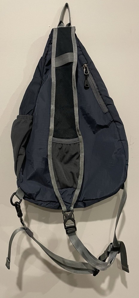 Waterfly Sling Pack - Navy Blue Adjustable Strap Pockets Zippered Waterproof
