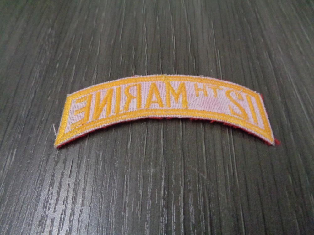 Marine Corps - 12th MARINE - Shoulder Tab/Scroll PATCH