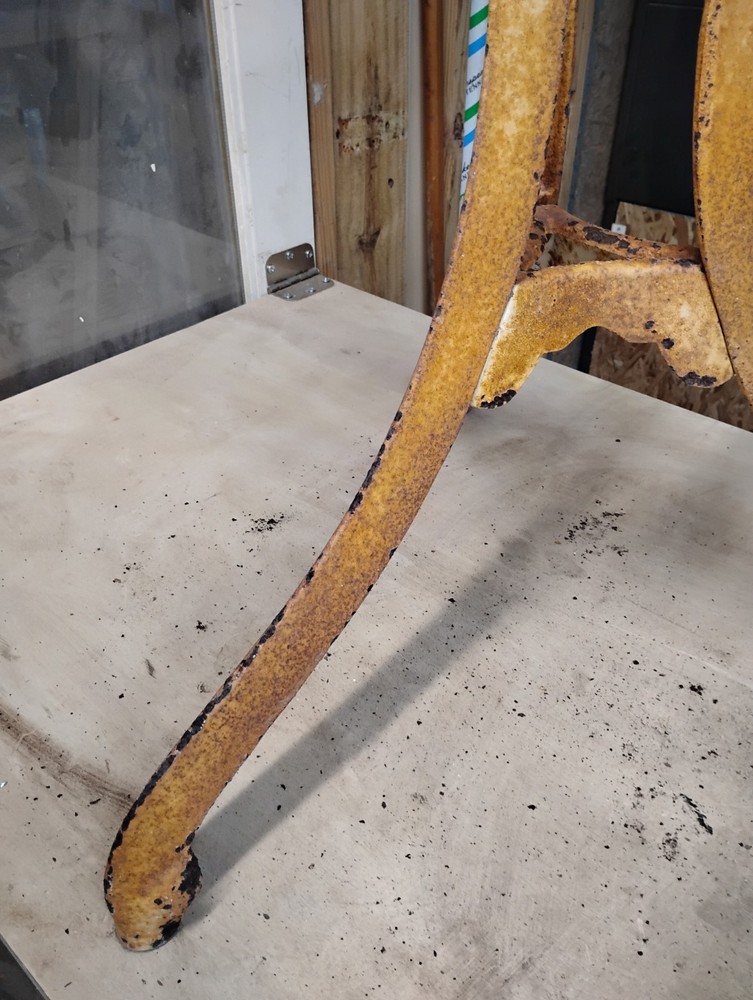 Rare Antique Cast Iron Ice Cream Table , Base Only