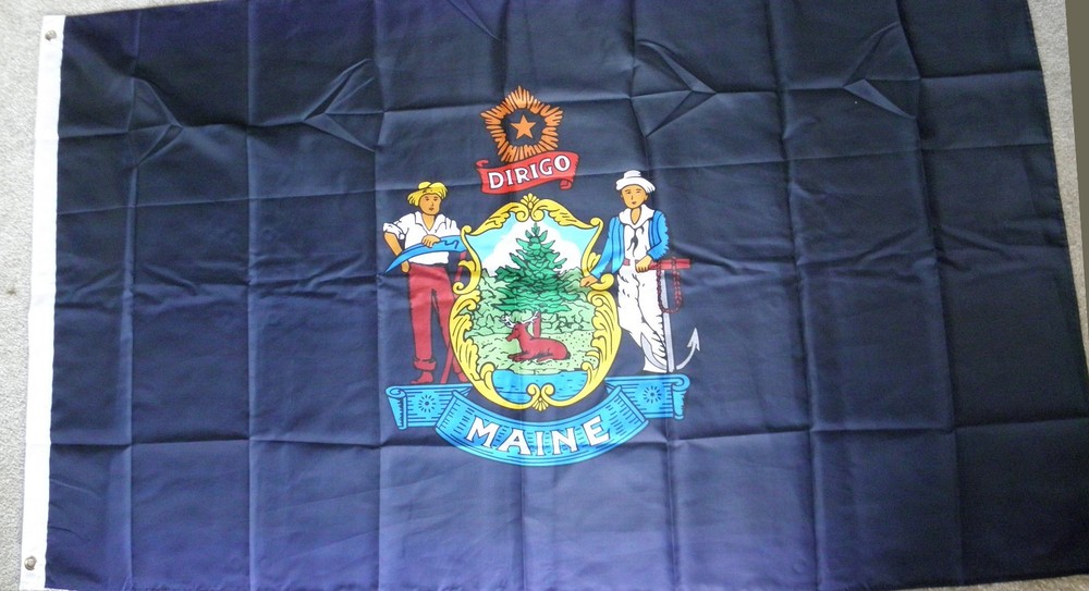 MAINE POLYESTER US STATE FLAG 3 x 5 FEET