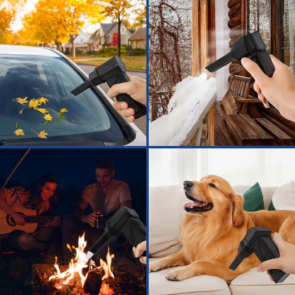 WeePro Compressed Air Duster 180000RPM Cordless Mini Turbo Fan, 3-Speed Vacuum