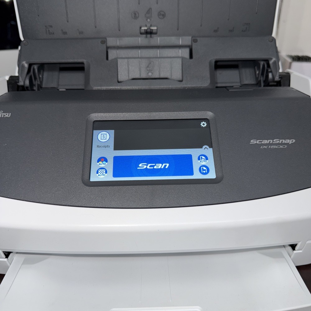 Fujitsu ScanSnap iX1500 Wireless Duplex Document Scanner Touchscreen Tested
