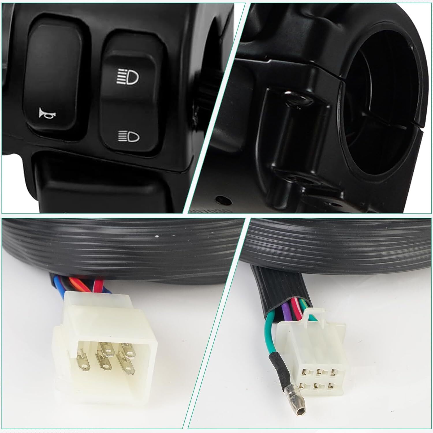 For Harley Sportster Dyna 1996-2012 Handlebar Control Switches + Wiring Harness