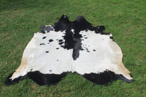 NEW LARGE 100% COWHIDE LEATHER RUGS TRICOLOR COW HIDE SKIN CARPET AREA