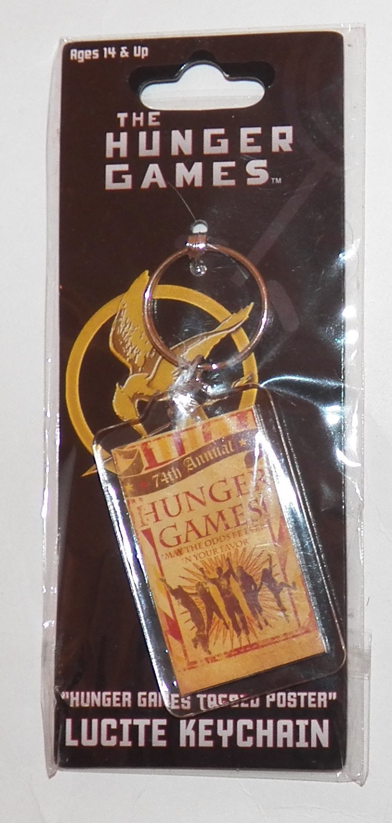 NEW 74th Annual Hunger Games Lucite Keychain NECA May Odds Be Ever In Your Favor
