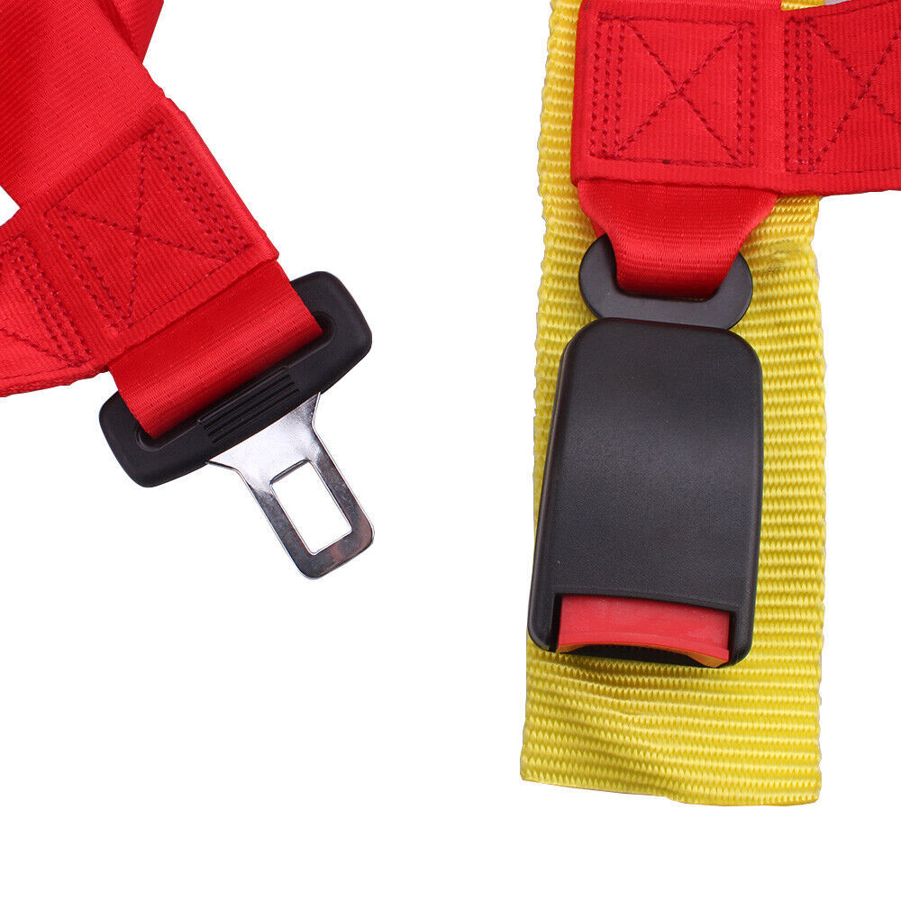 2PCS 4 Point 2" Safety Seat Belt Racing Harness Red Go-Kart CanAm X3 ATV UTV