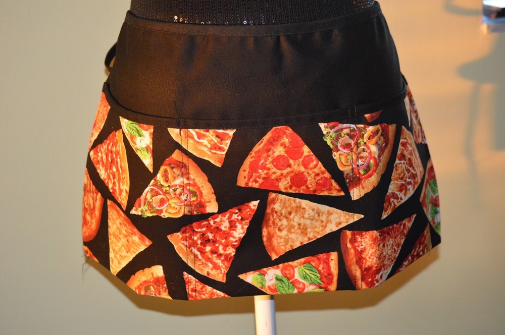 3 pocket waist aprons for servers assorted prints from solid to assorted prints