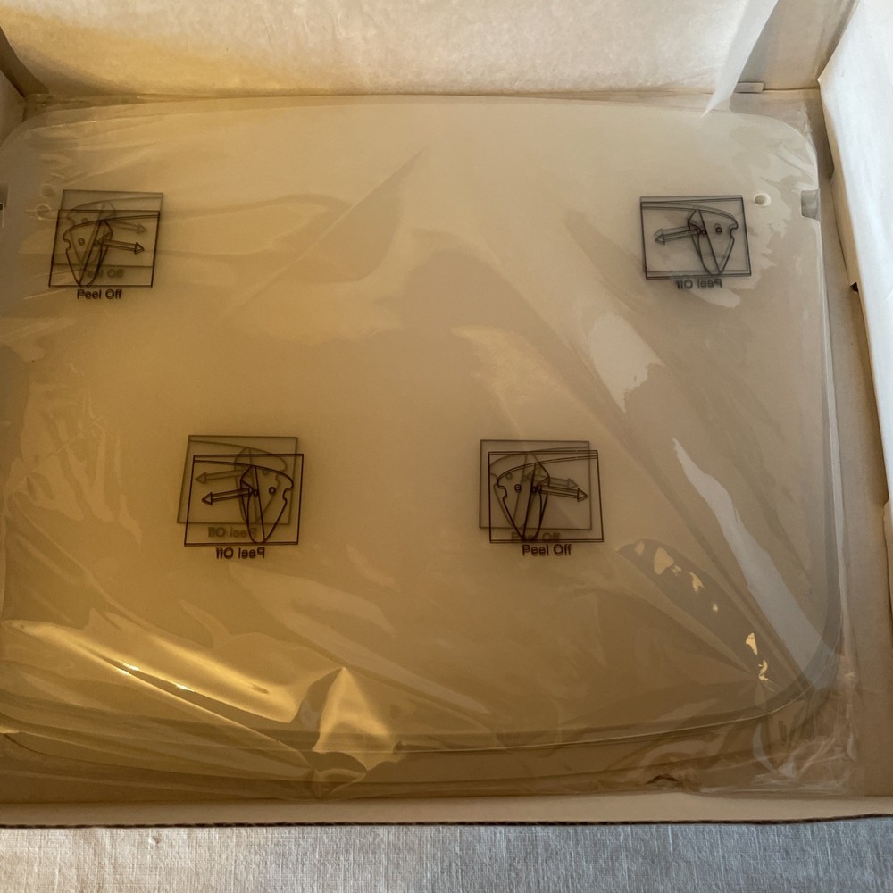 Face Shields 10 Frames 30 Shields Clear Plastic. BRAND NEW IN BOX