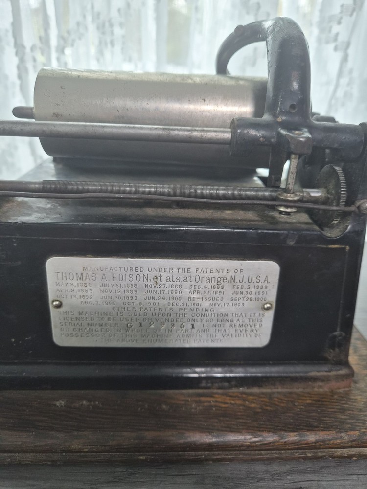 Antique Model A Edison Black Gem Phonograph