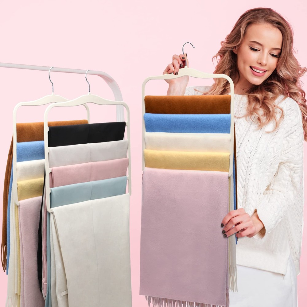 Pants Hangers Space Saving,Organization and Storage for Dorm Room Essentials ...