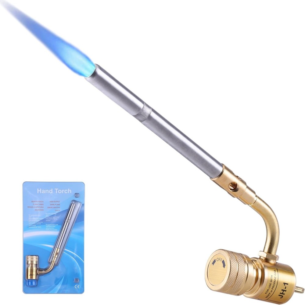 Brass Propane Torch Head - High-Intensity Adjustable Flame - 1648°C Max