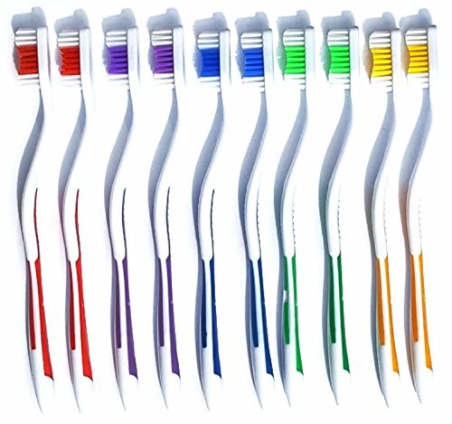 100 Pack Toothbrush Standard Classic Medium Soft Individually Wrapped