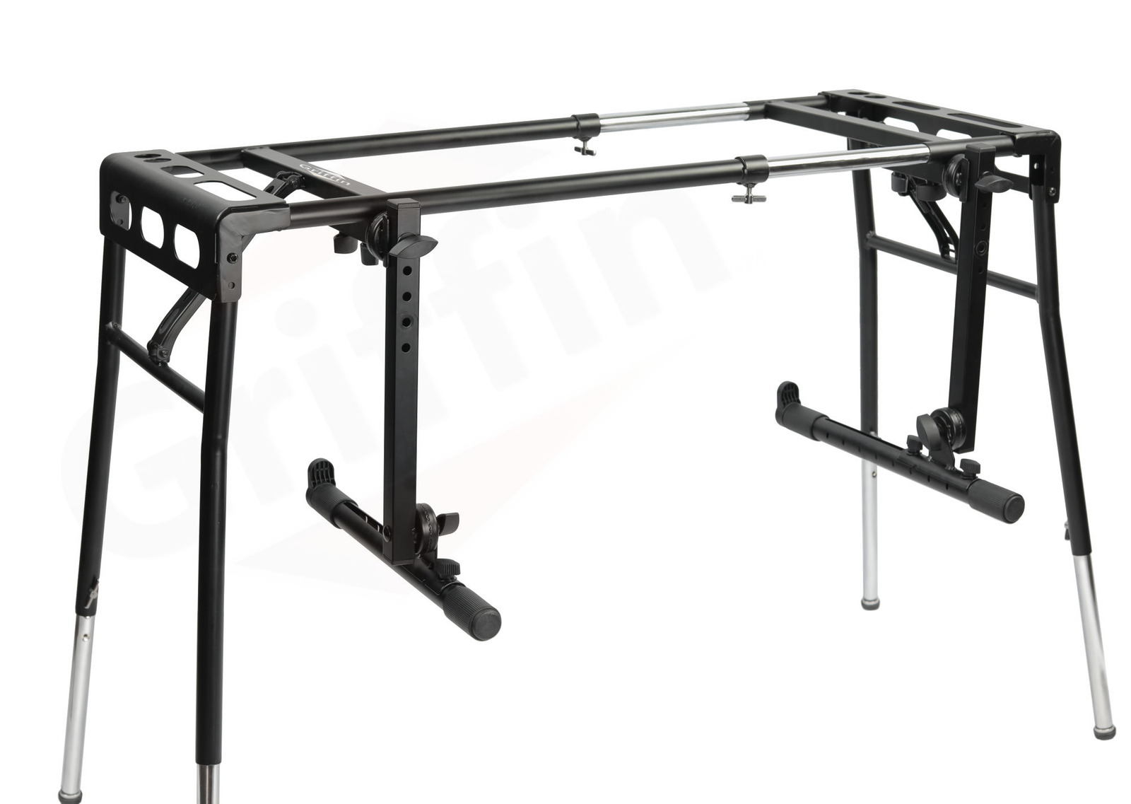 Keyboard Stand DJ Workstation Table Top Piano Holder 2-Tier Double Studio Mount