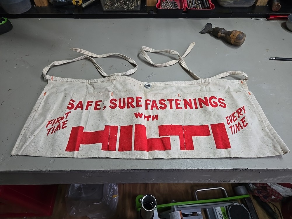Vintage 80's Hilti Carpenter Nail Pouch Apron