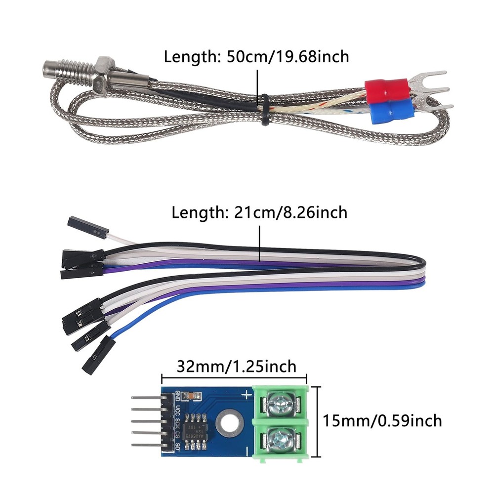 3pcs DC 3-5V MAX6675 Module + K Type Thermocouple Temperature Sensor Thermoco...