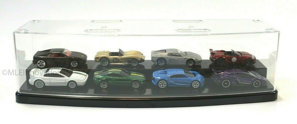 Hot Wheels Display Case Large Clear Acrylic Plastic Box Dust Proof Step 13" x 4"